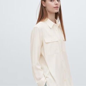 Women UV Protection Long Sleeve Button Up Shirt- Crème